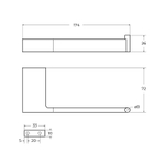 Держатель туалетной бумаги Cezares Slider SLIDER-PH1-GM Оружейная сталь