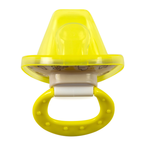 Соска-пустышка с футляром силиконовая адаптированной формы 1 шт. ПОМА с 4 месяцев, жёлтый