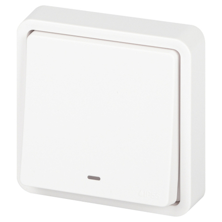 Переключатель ЭРА Эксперт 11-1527-01 с подсветкой IP55 10АХ-250В СУ белый