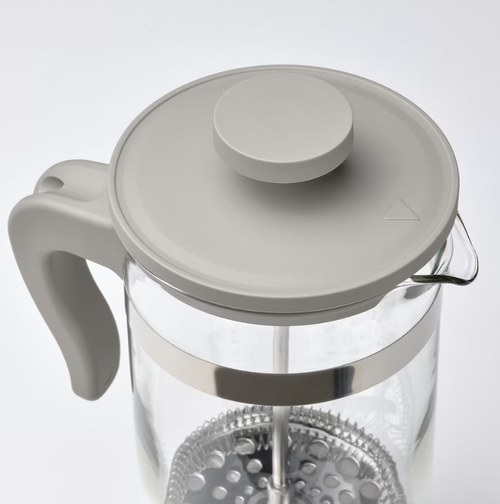 УППХЕТТА UPPHETTA Френч-пресс 1000 мл, стекло/нерж. сталь, бежевый