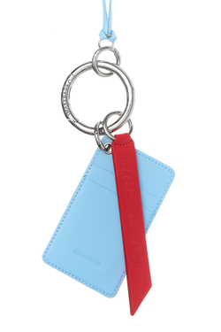 Подвеска - картхолдер с карабином BLUE