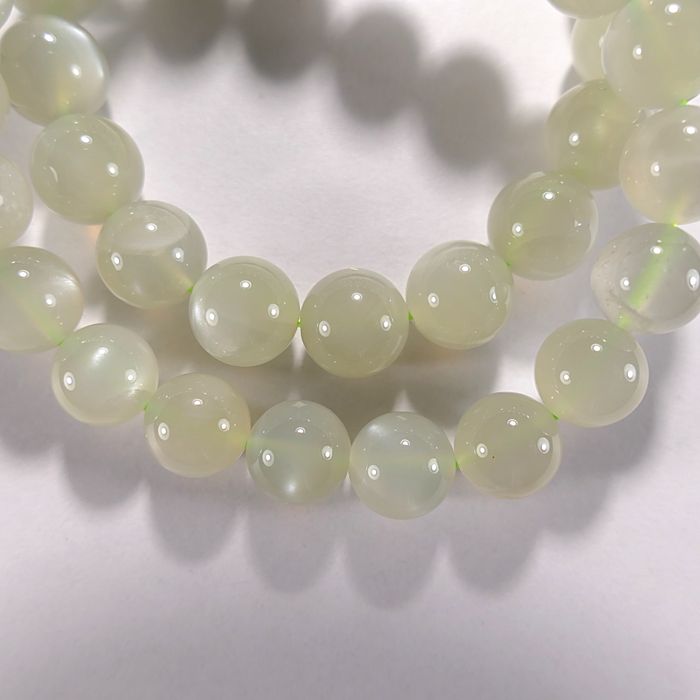 Бусина из лунного камня зеленого (Мадагаскар), шар гладкий 10мм