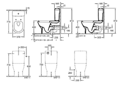Унитаз компакт Villeroy&Boch Architectura 56861001 без бачка и сиденья