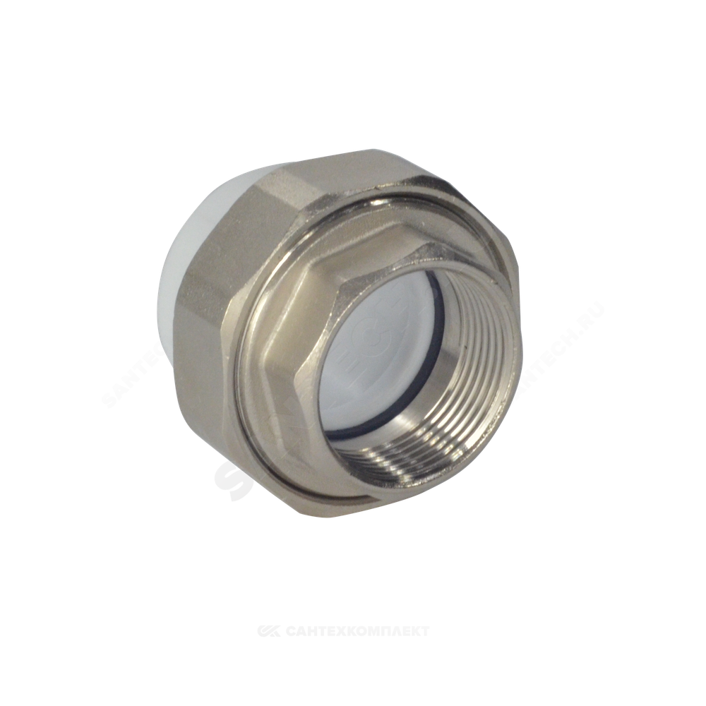 Муфта PP-R комбинированная разъемная белая Дн 20х1/2" ВР усиленная VALFEX 10155015У