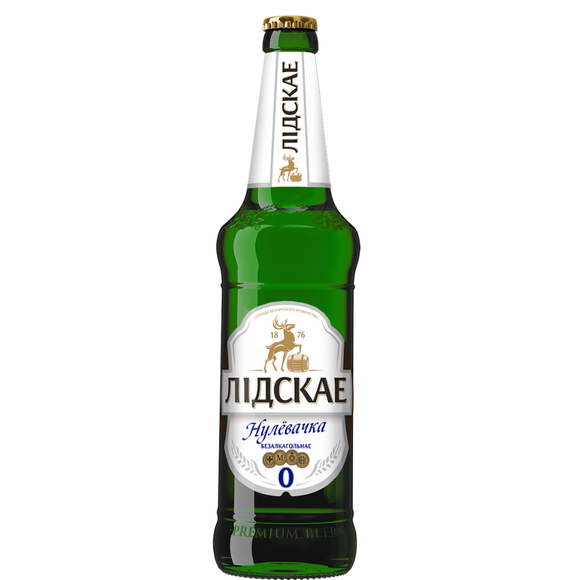 Пиво светлое безалкогольное Лидское Нулевочка 0% 0,5л ст/б