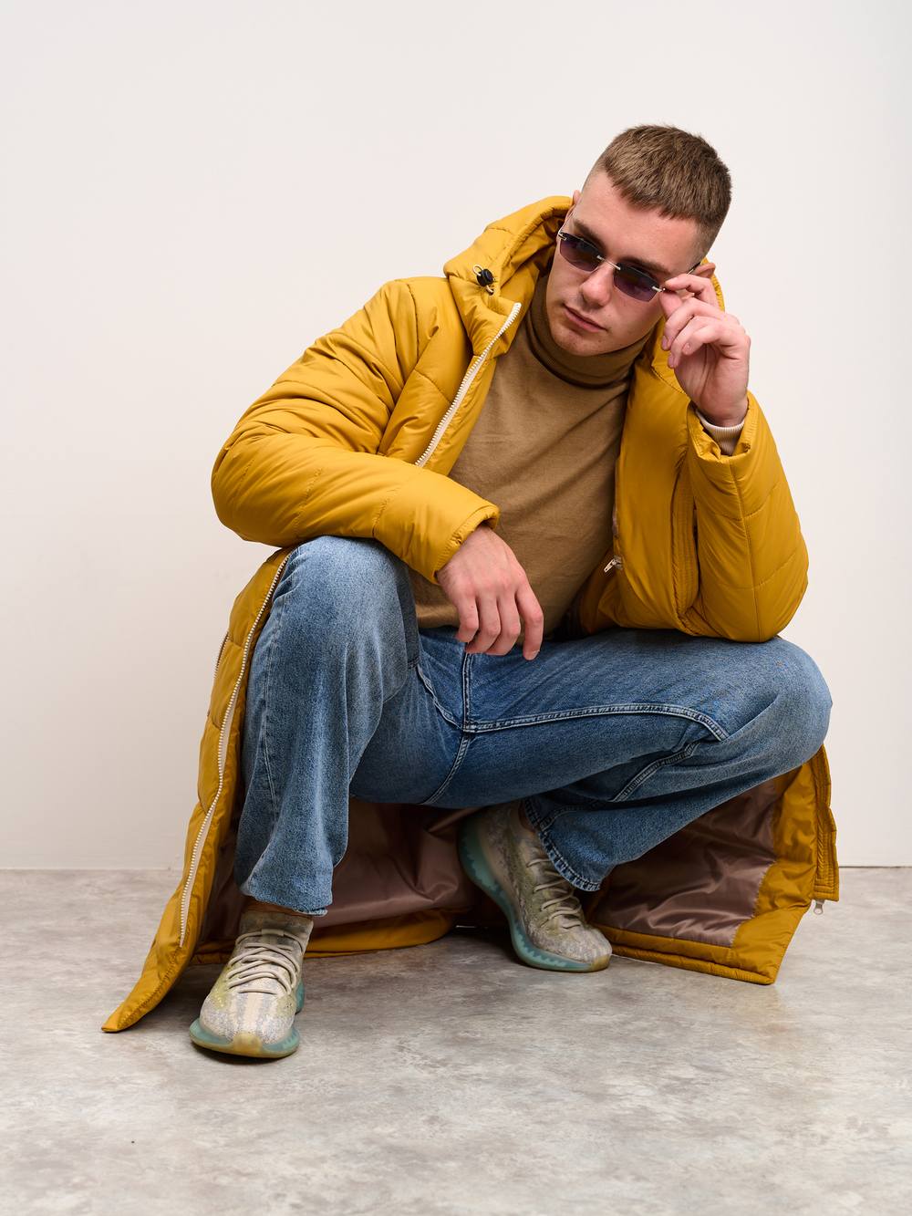 Пальто мужское зимнее "Норвегия" горчица