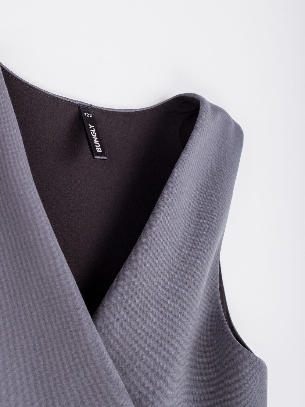 Сарафан приталенный "Серый" 7+