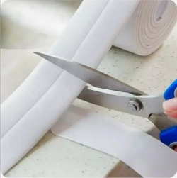 Бордюрная лента для ванны и кухни самоклеющаяся, размером 38мм х 3,2м, плинтус для ванной и раковины, клейкая лента для стыков, декоративный скотч, белый