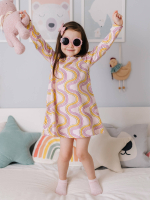 Платье трапеция Mjölk Радуга, с длинным рукавом