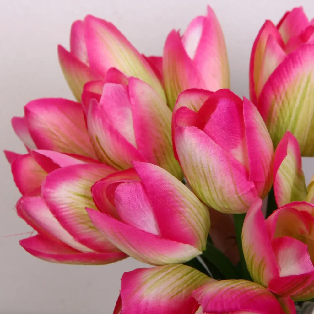 Цветы искусственные «Нежные тюльпаны» букет 20шт 23см розовые