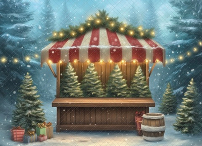 Ёлочный базар №1 - фон неопреновый