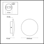 3871/12WLU ODL Светильник LED 12Вт 3000К IP20 HIGHTECH