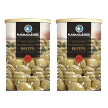 Оливки Marmarabirlik зеленые Kokteyl 2XL банка 400 г 2 шт