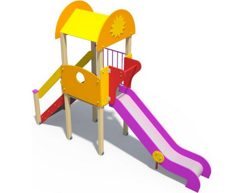 Детский игровой комплекс Солнышко Лето (скат металлический) Н-1200 ДИО 03020