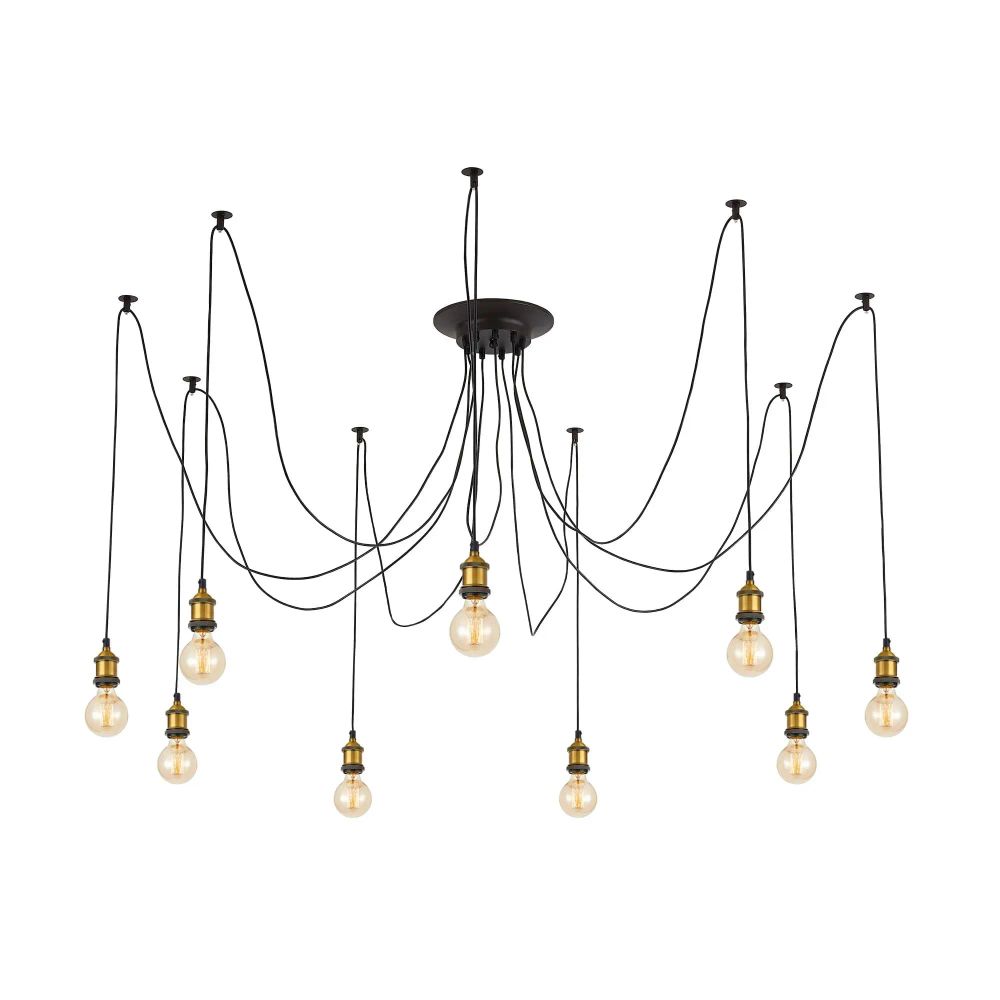 Citilux Эдисон CL451091 Люстра паук Венге Бронза