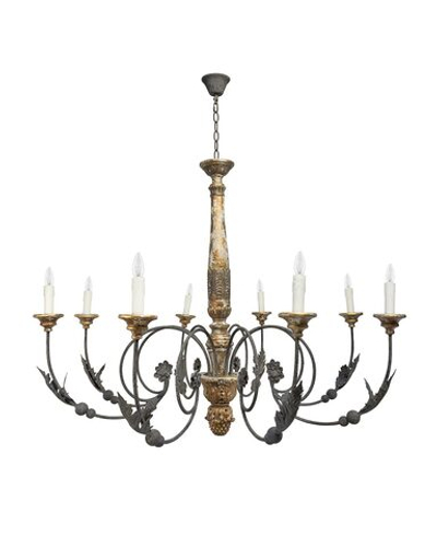 Антично-золотая люстра “Паулина”