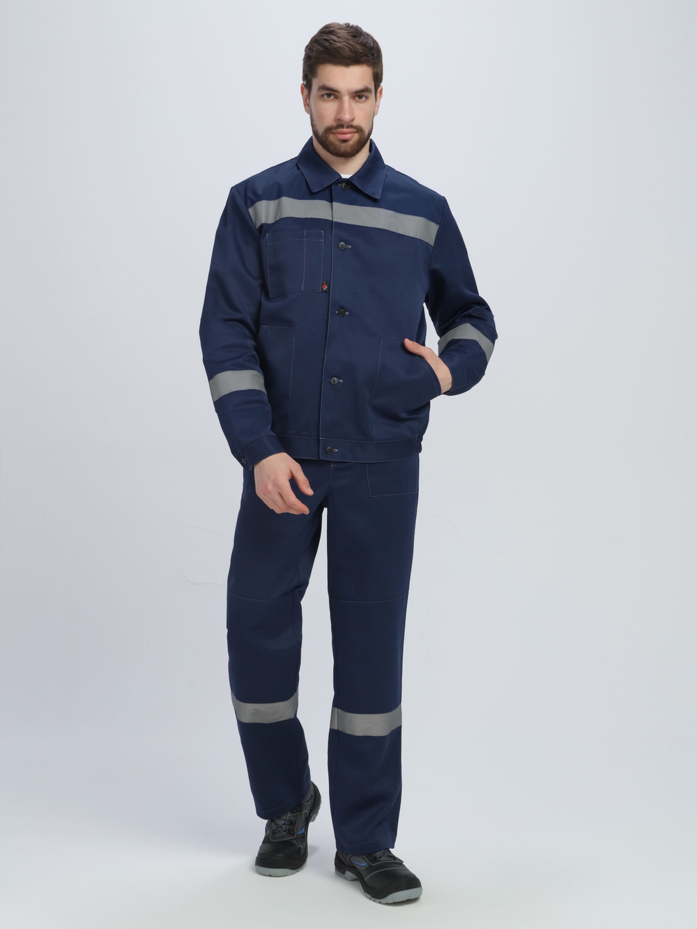 Костюм Лигор-1 СОП (тк.Смесовая,210) брюки, т.синий