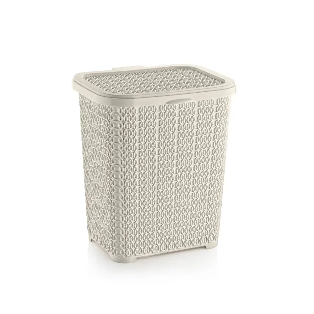 Корзина для стирал. порошка вяз.узор беж 6 л