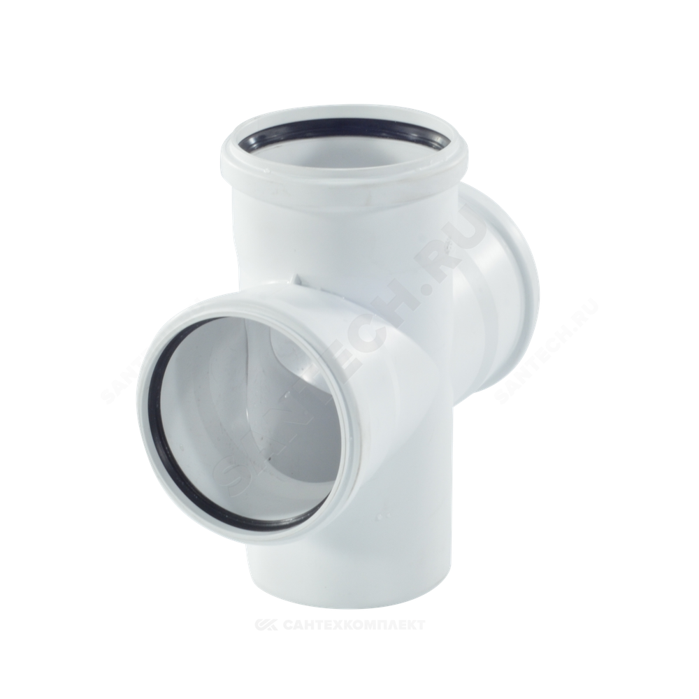 Крестовина PP-H 1-плоскостная бесшумная белая RAUPIANO PLUS Дн 110х110х110х87гр б/нап в/к Rehau 11215541001