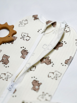 Набор "Мишка Топтыжка" (Пеленальный кокон + Шапочка Узелок)