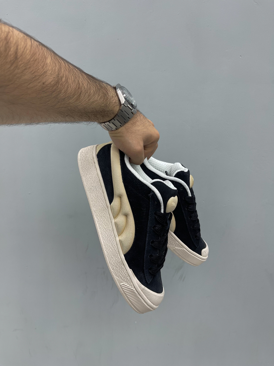 Кроссовки Puma SuedeXL #3960 (чёрн.-беж.)