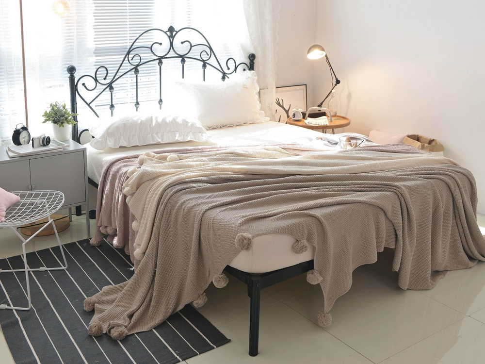 Плед 220х240 Sofi De MarkO Эрмес молоко