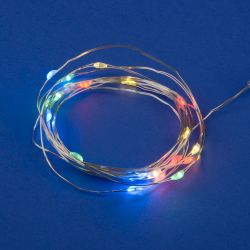 ULD-S0200-020-SСB-2AA MULTI IP20 DEW Гирлянда светодиодная на батарейках 2AA не в-к. Роса. 2м. 20 светодиодов. Разноцветный свет. Провод медный. TM Uniel