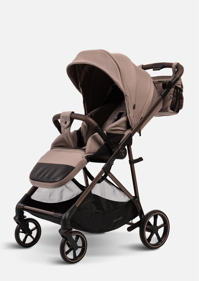Peppy Коляска прогулочная Amici (Sandstone) рама Greige (рама серо-коричневая)