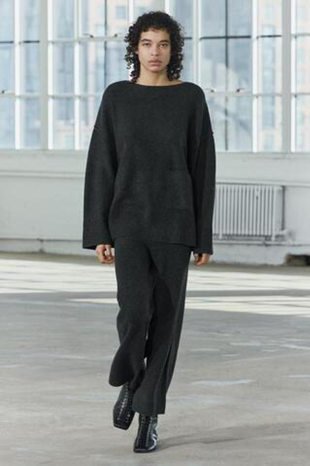 ZARA ОДНОТОННЫЙ СВИТЕР С КАРМАНОМ, ТЕМНО-СЕРЫЙ