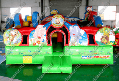 Коммерческий надувной батут "Царство зверей 2" 5*5*3,5 м