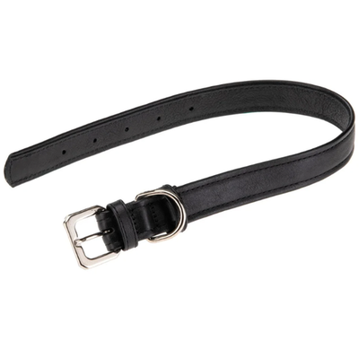 Ошейник vogue flat cf25/49 из натуральной кожи, черный