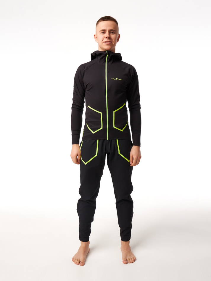 ХУДИ МУЖСКОЕ HOODIE | BLACK/YELLOW