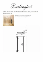 Душевой уголок Burlington C20/C11/C15 100x70 стекло прозрачное/профиль хром