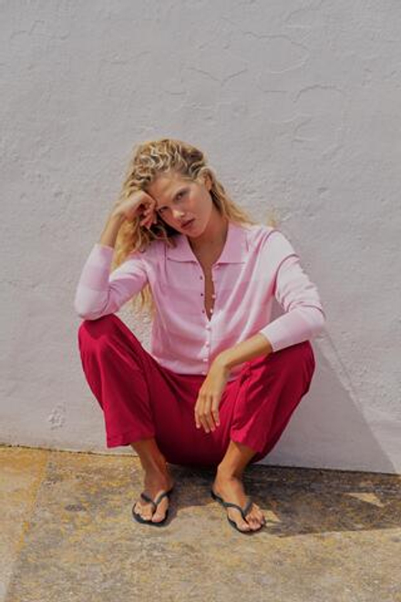 ZARA КАРДИГАН В ПОЛОСКУ, ЛИНЯЛЫЙ РОЗОВЫЙ