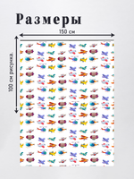 Оксфорд с принтом 3 метра №3 240 D