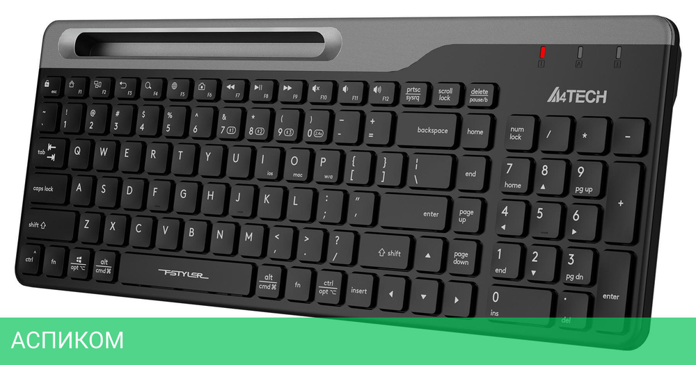 Клавиатура A4Tech Fstyler черный/серый (FBK25)