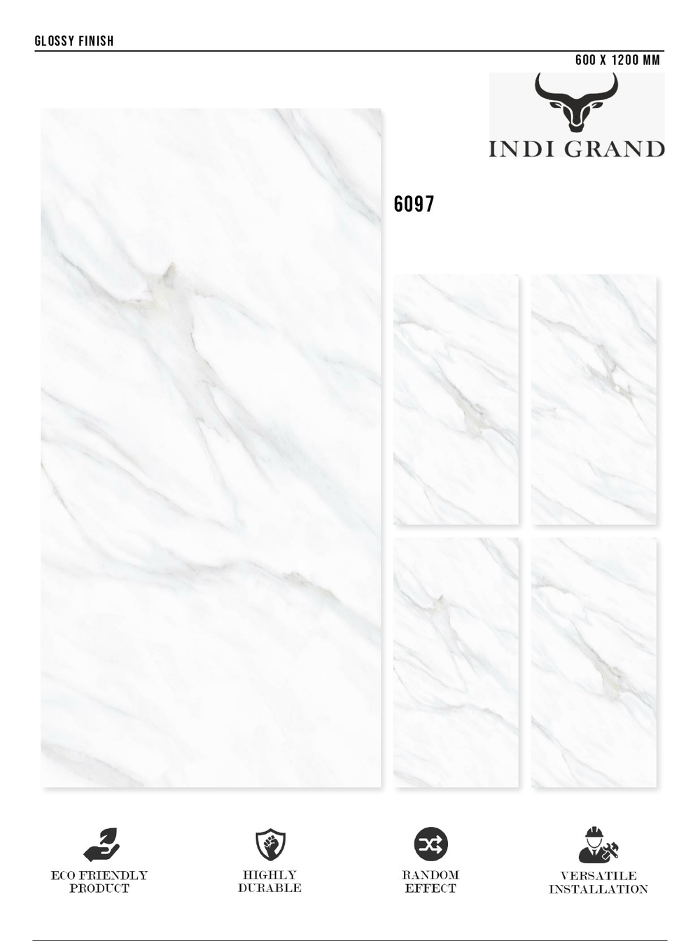 Керамогранит glossy №1 60х120, 6097