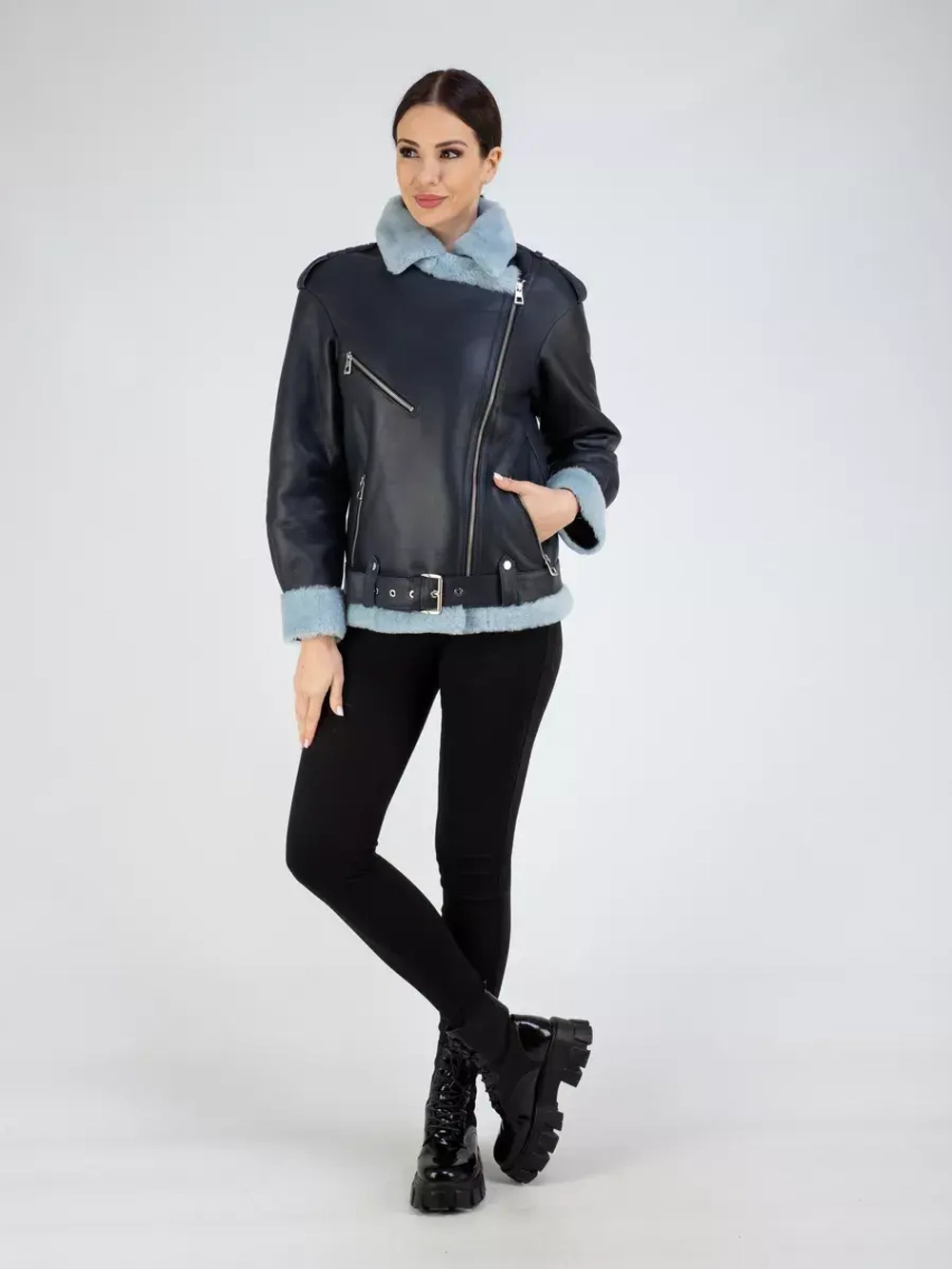 Дубленка авиатор натуральная зимняя