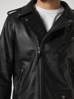 Косуха из натуральной кожи байкерская куртка