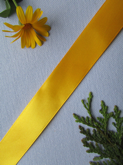 Лента атласная, ш. 2,5 см, 17 янтарный