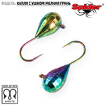 Мормышка вольфрамовая Spider 6840 "Капля с ушком и мелкой гранью" (4мм, 1гр)