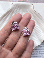 Подвеска сердце с фианитами 14мм