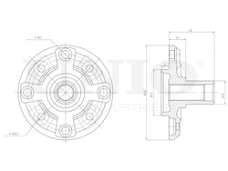 Ступица передняя (без ABS) UNIO HUB-20048