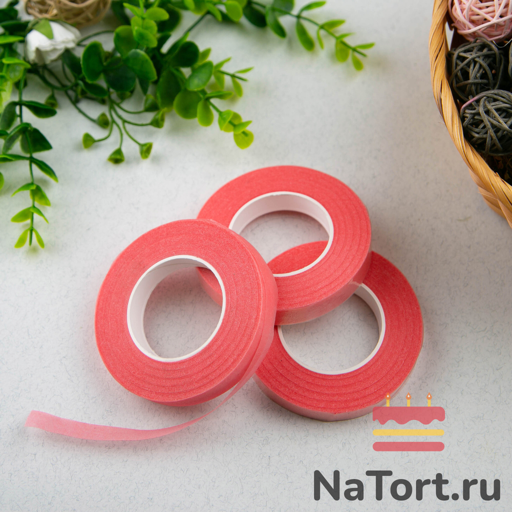 Тейп-лента розовая, 12мм