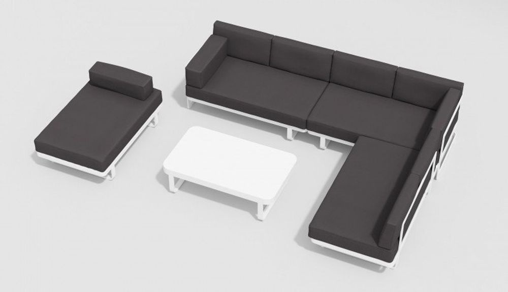 Hacienda, набор белый/антрацит, алюминий