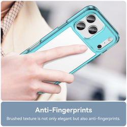 Противоударный чехол для iPhone 17 Pro Max, усиленные защитные рамки бирюзового цвета