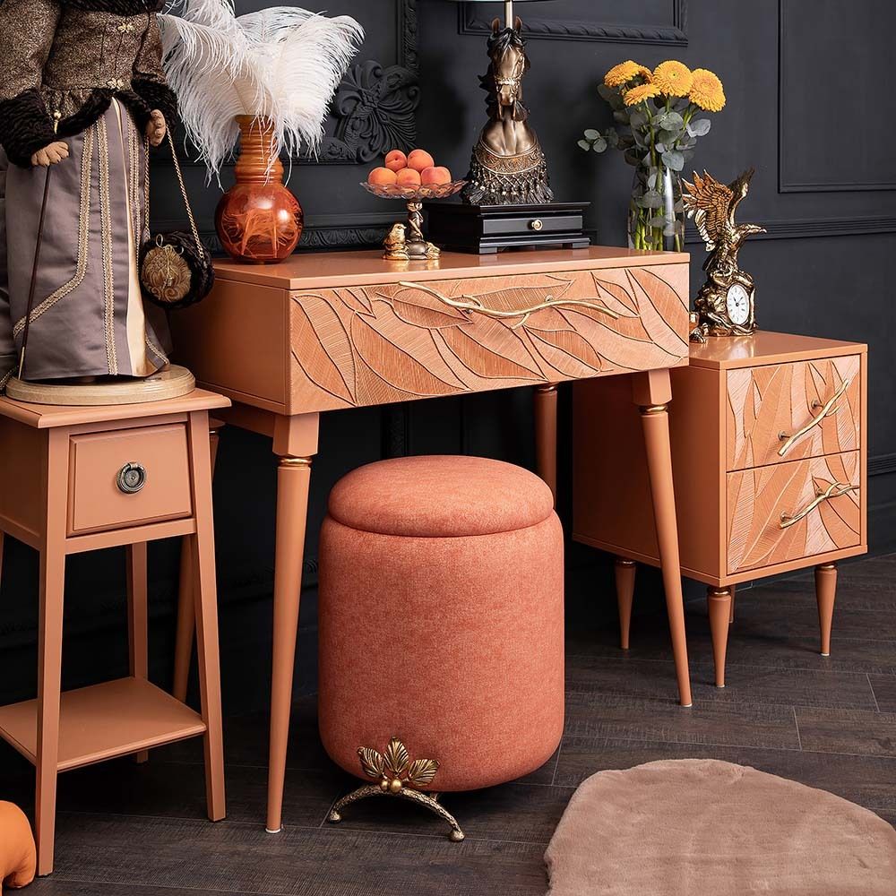 Консоль Арт Колор leaves Классик Голд Томленый оранжевый