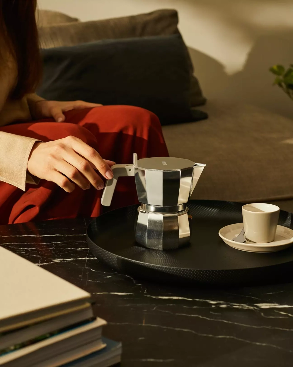 Alessi - Алюминиевая Турка кофеварка  под давлением Moka на 1 чашку. / артикул   DC06/1  / GTIN 8003299434978