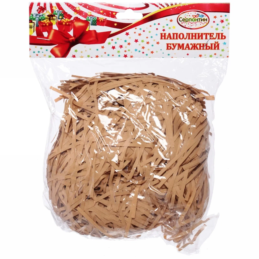 Наполнитель бумажный для подарков «Сюрприз» 50г, бежевый