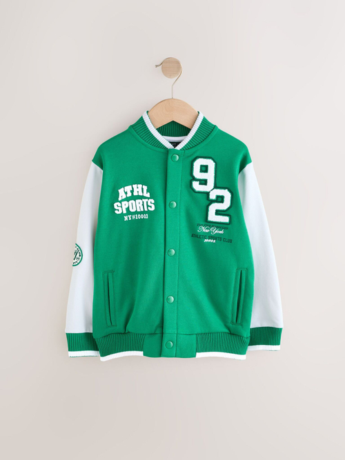 Бомбер для мальчика Next AV0-041, Зеленый, Белый